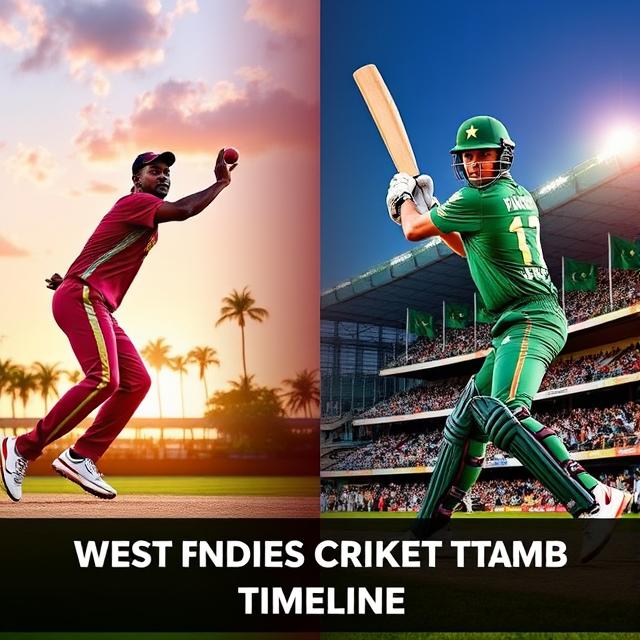 west indies cricket team vs pakistan national cricket team timeline